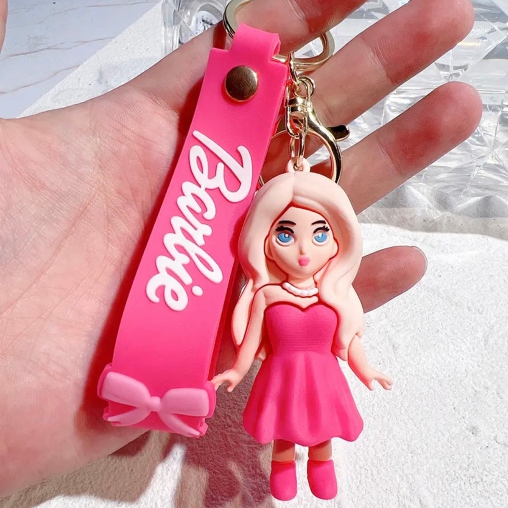 Barbie key chain, you get a free barbie lip gloss